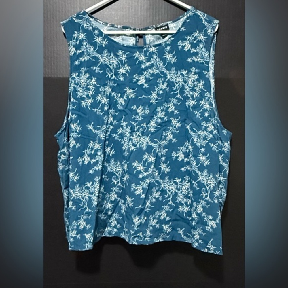 🏜️Torrid Toile Legion Blue Challis Shell Top